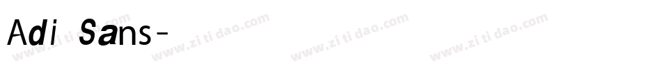Adi Sans字体转换